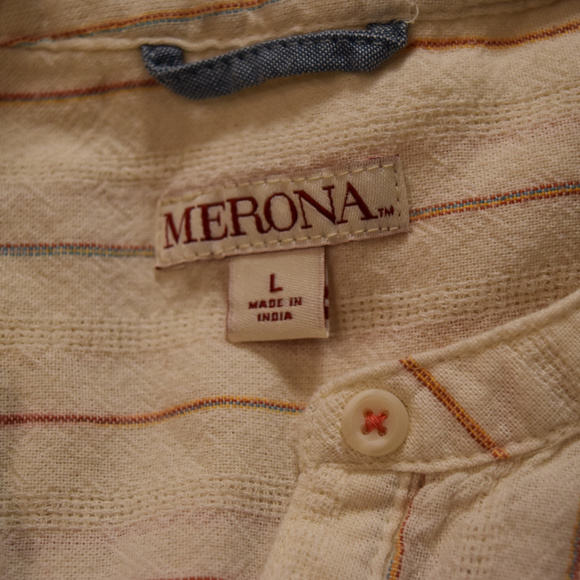 Merona Striped Tunic Button Top - Picture 5 of 6
